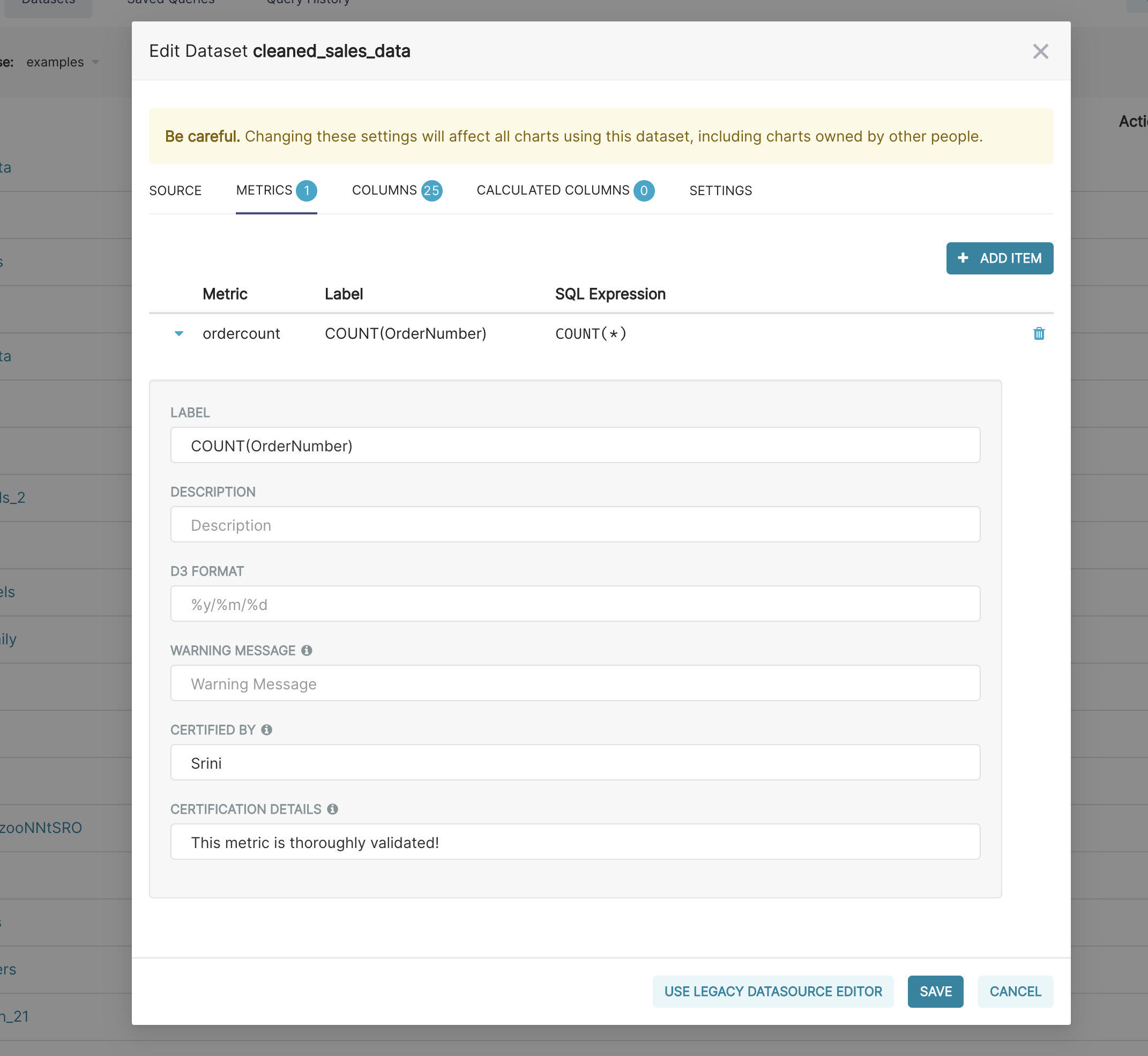 Superset Semantic Layer